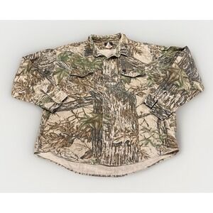 Vintage Codet Button Down Shirt Realtree Camo XL Short‎ Hunting Outdoors USA